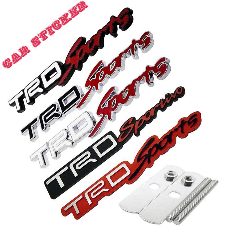Dedicated to Toyota Toyota TRD Sports car stickers metal mesh car logo brushed aluminum stickers body tail（model：style 7）