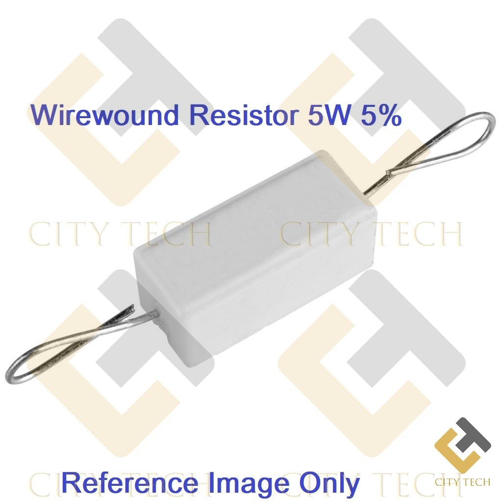 5Pcs Wirewound 5W 100K Ohm Ceramic Cement High Power Wirewound Resistor 100K Ohm 5 Watt Wire Wound Axial Lead Fixed Cement Resistor 5% Tolerance