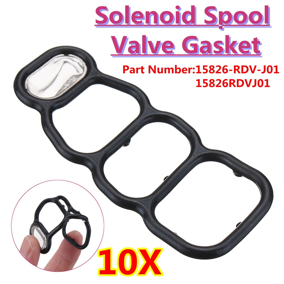 Pick for you 10Pcs Solenoid Spool Valve Gasket Filter Seal For VTEC System