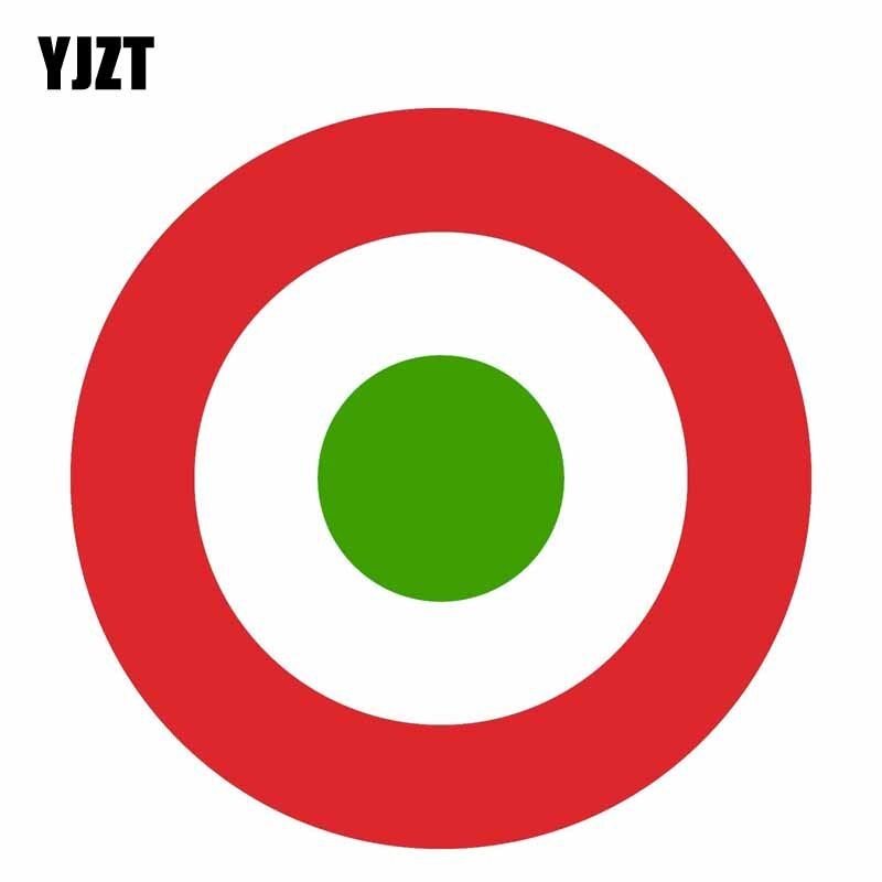 YJZT 15CM*15CM Car Window Italy Air Force Round Car Sticker Creative Decal 6-1619