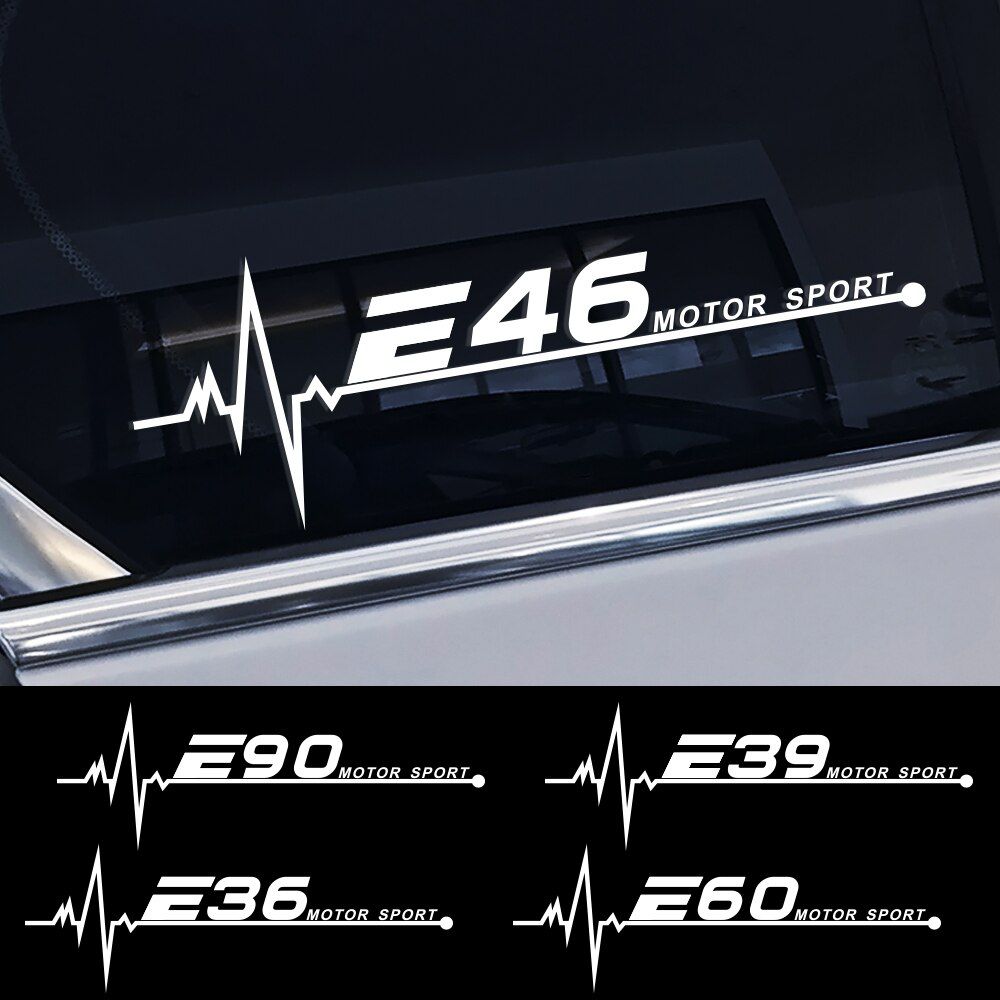 2PCS 20*7CM Car Side Window Stickers For BMW E46 E90 E91 E60 E39 E36 E87 E92 E30 E34 E46 E61 E62 E93 Auo Decor Car Accessories