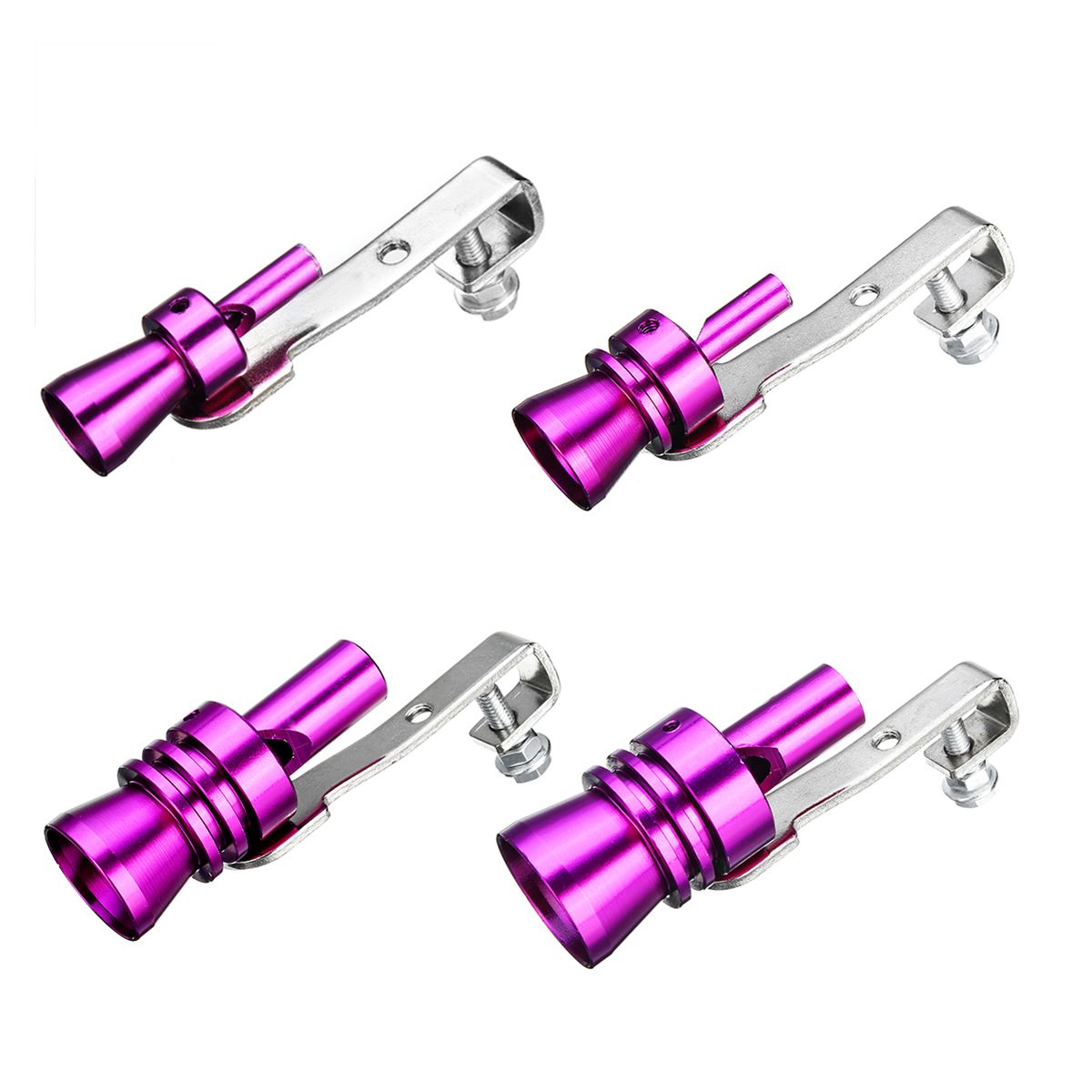 S/M/L/XL Aluminum Turbo Sound Exhaust Muffler Simulator Pipe Blow-Off Valve Purple