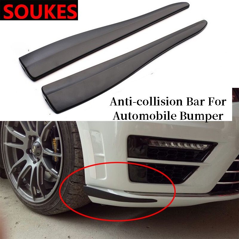 2pcs 6D Carbon Car Spoiler Bumper Crash Strip Sticker For Mercedes Benz W211 W203 W204 W210 W205 W212 W220 AMG Jaguar XE XF XJ