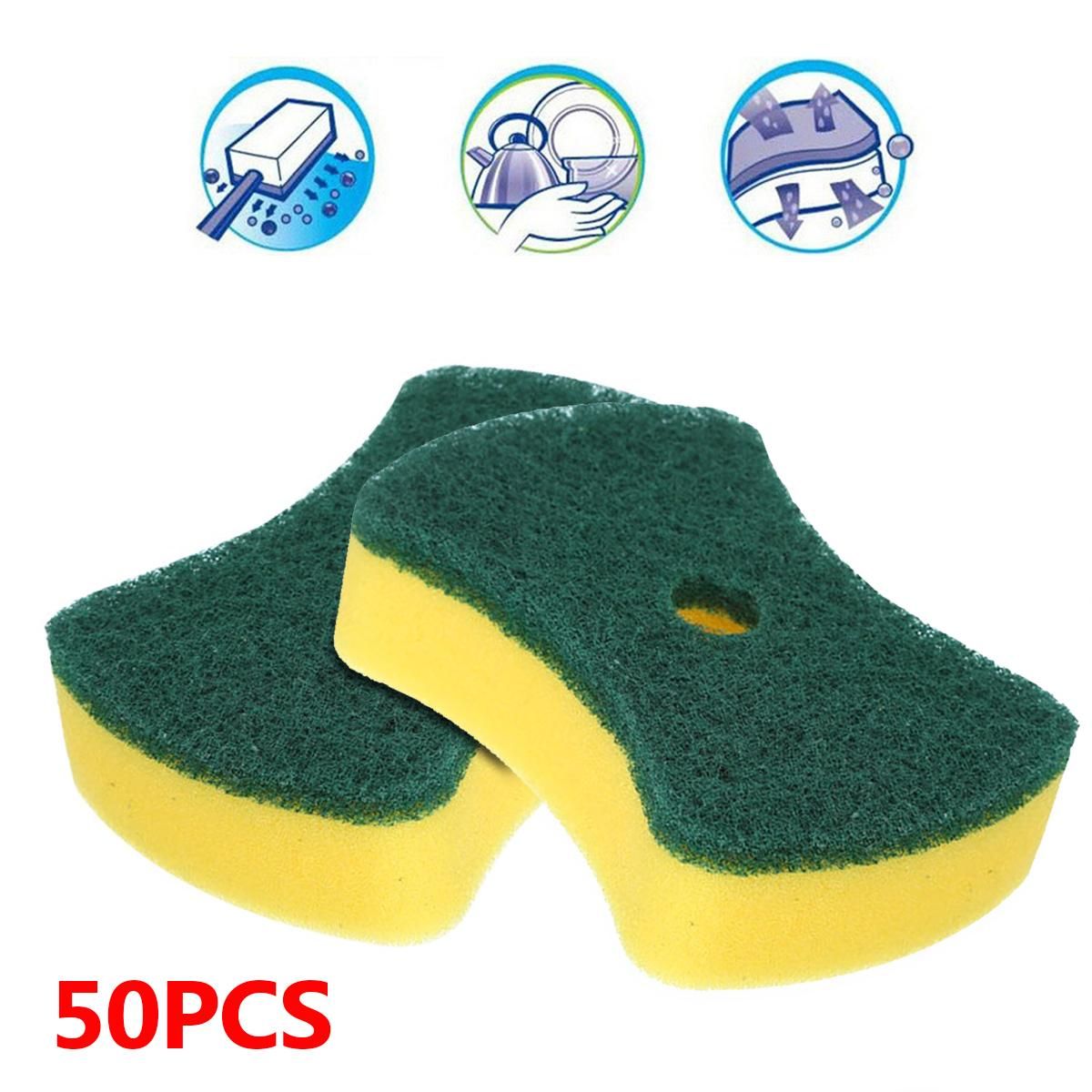 50 x Large Motors Heavy Duty Sponge Scourers, Catering Grade -