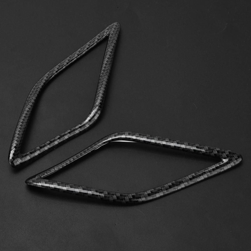 2pcs/set Car Audio Decorative Strips Cover Trim Frame Carbon Fiber Color for MG ZS 2017-2018
