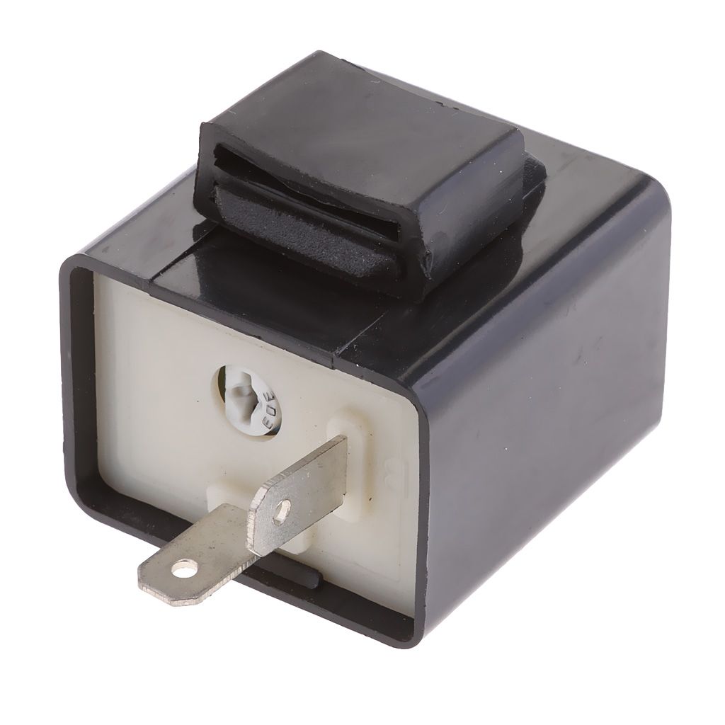 Black Motorcycle Flasher RELAY For LED Indicators 2 PIN 12V Fix Flash Rate