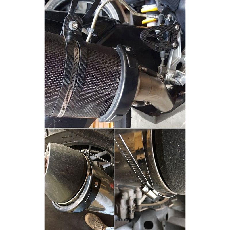 Rear Foot Brake Lever Pedal Enlarge Extension Pad Extender for Bmw F800Gs F700Gs R1200Gs & Exhaust Protector Can Cover Universal Fit 100mm-160mm Oval Exhaust for Yamaha Yzf Honda