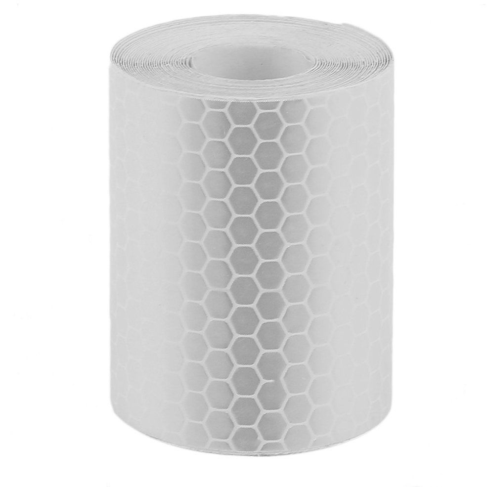 Reflective Safety Warning Tape Film Sticker Car Cycling Reflective Tape-5CM*3M silver and white