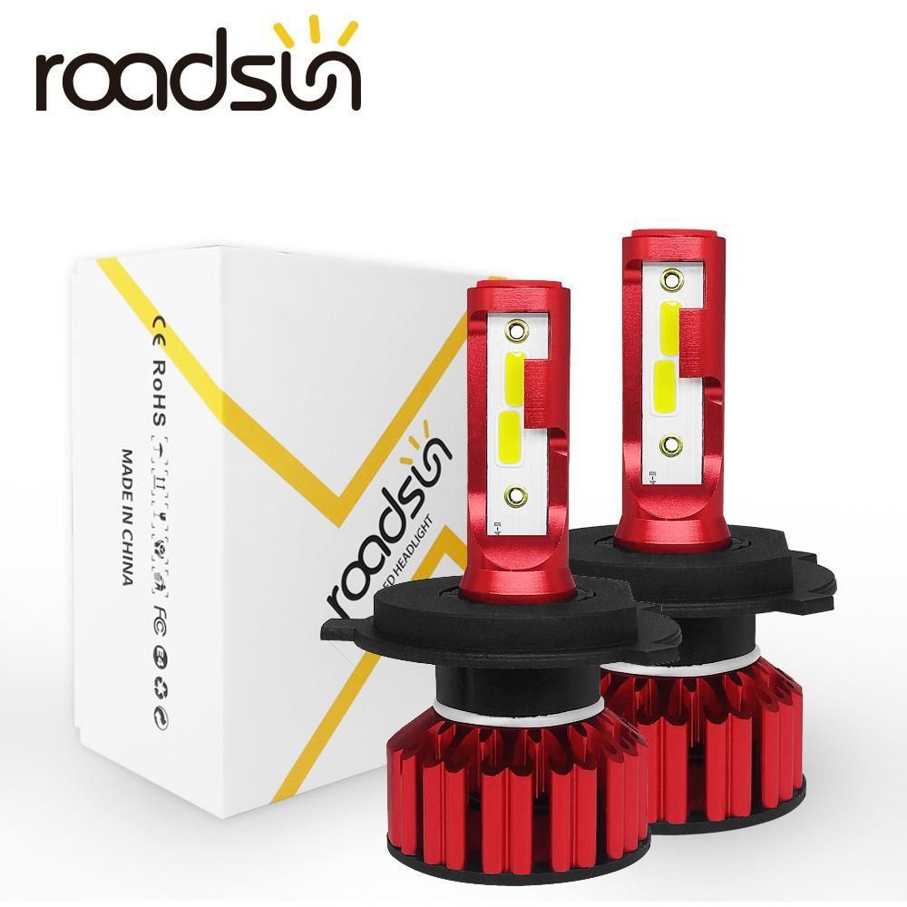 2Pcs Q6 H4 COB LED Headlight Bulbs Auto Headlights 6000K Car Led Light