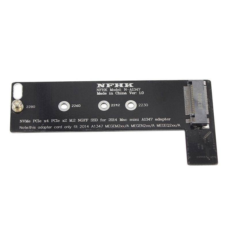 NVMe M2 SSD Converter Card to for Apply Mac Mini 2014 A1347 MEGEN2 MEGEQ2 Adapter Raiser PCI Express NGFF 760P 600P Riser Card