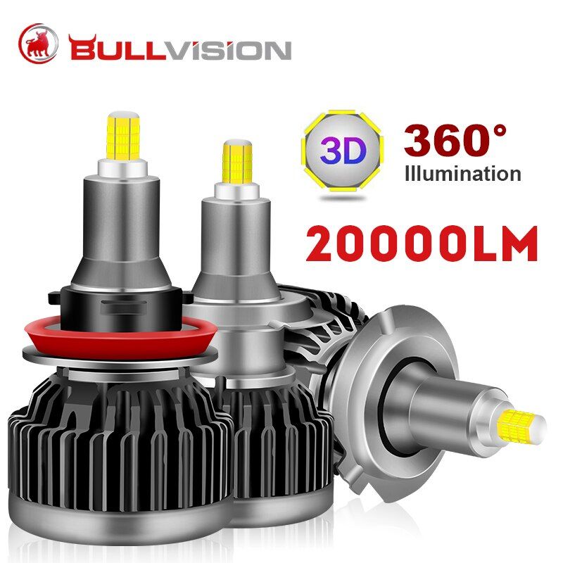 72 CSP 6 Sides 3D 360 H7 Led Car Headlights Bulbs 20000LM H11 H4 H1 HB3 9005 HB4 9006 60W Automotive Fog Lights Turbo Mini Lamp-3D 360 CSP CHIP-H8