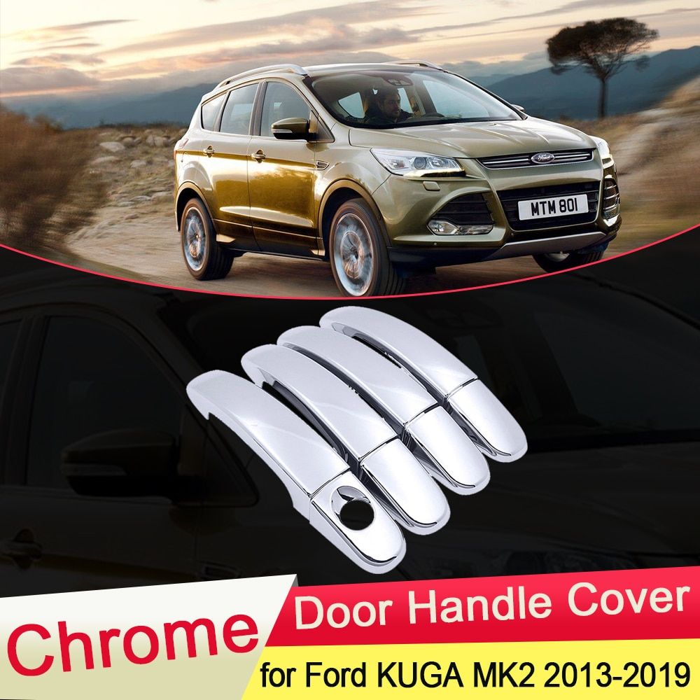 for Ford KUGA MK2 2013 2014 2015 2016 2017 2018 2019 Luxuriou Chrome Door Handle Cover Trim Catch Car Set Stickers Accessories