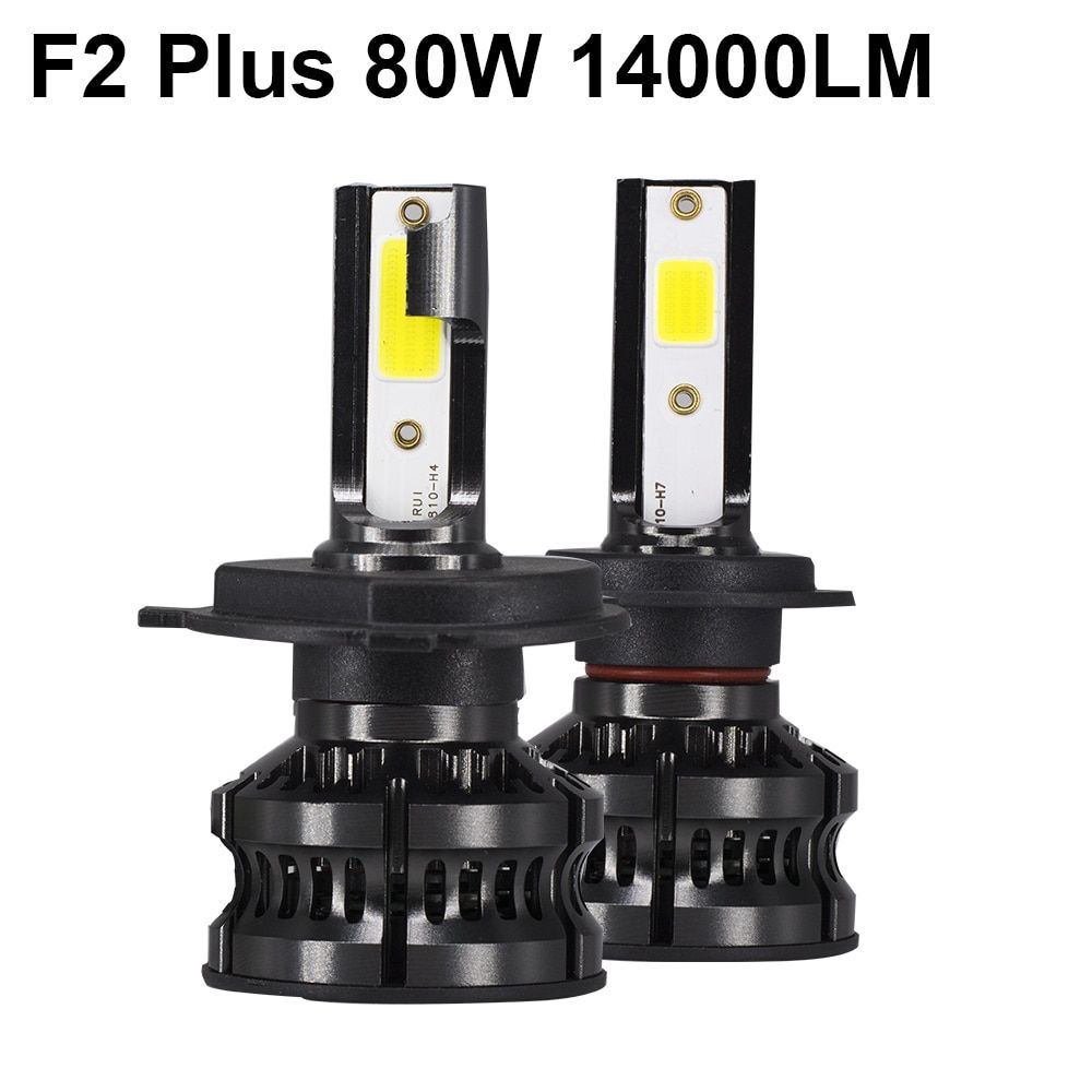 YHKOMS 80W 14000LM Car Haedlight H4 H7 H1 LED H8 H9 H11 4300K 5000K 6500K 8000K 25000K Auto fog Light 80W 16000LM 12V LED Bulb-6500K-H4