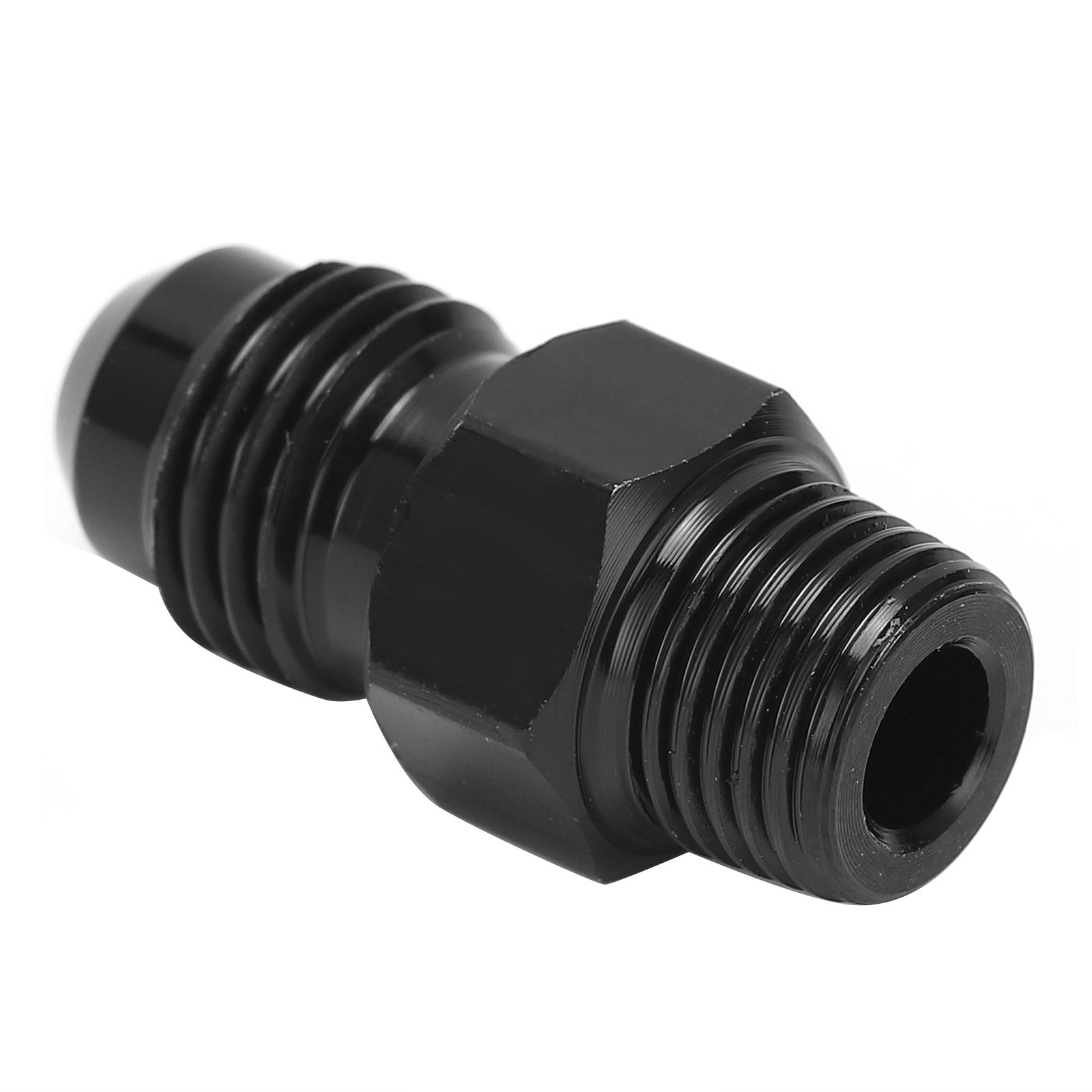 Chenmeng La Fuel Pipe Straight Adapter 4 AN to 1/8 NPT Hose Fitting 6061‑T6 Aluminum Black Anodized