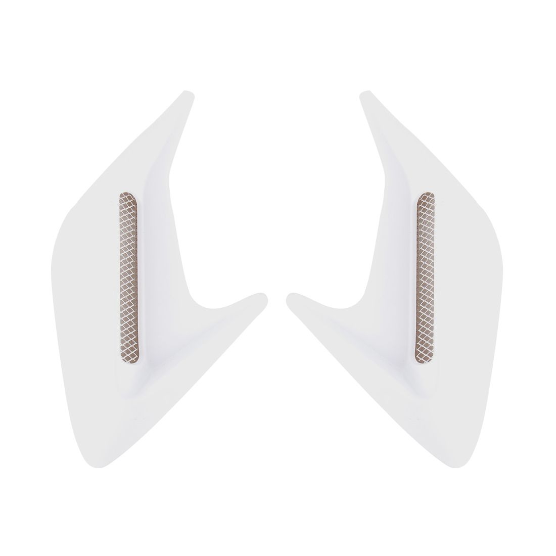 2PCS Plastic Decorative Air Flow Intake Turbo Bonnet Hood Side Vent Grille Cover With Self-adhesive Sticker