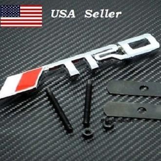 TRD logo Chrome Metal 3D Grill Badge - Grille Emblem (High quality)
