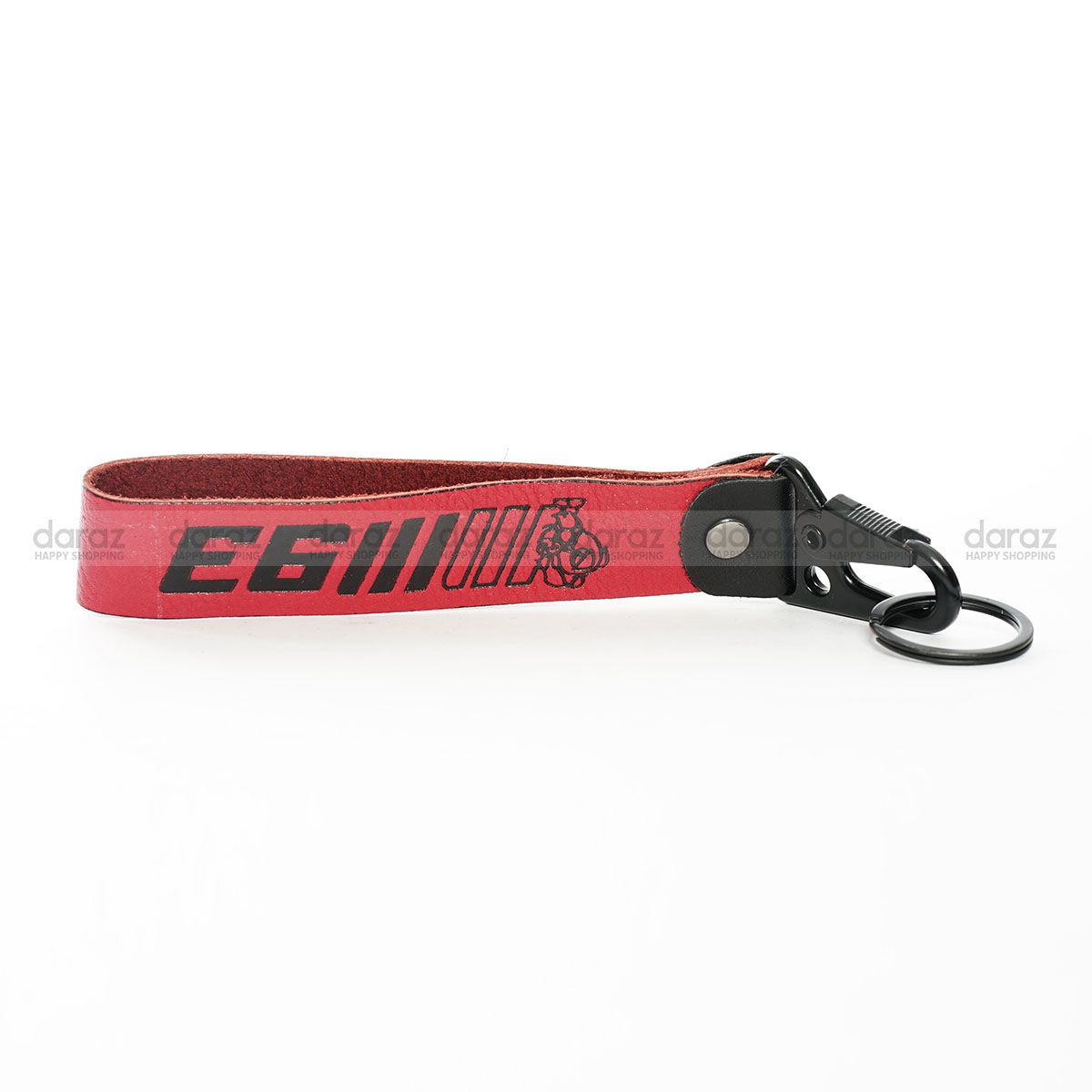 93 China Model Stylish Long Lace Leather Key Ring for Bike Riders -Red Color