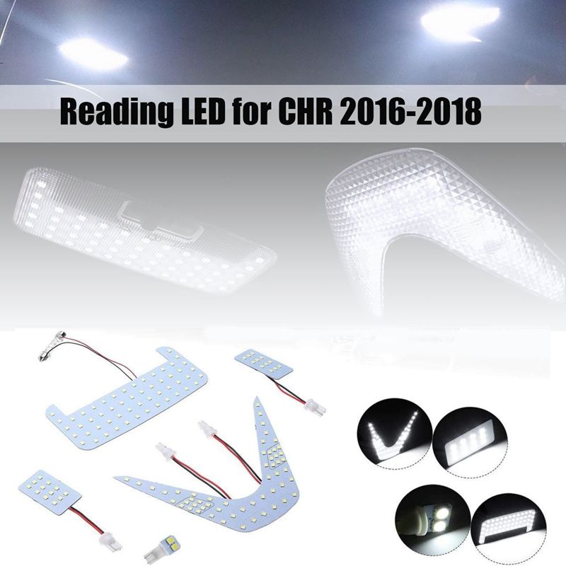 for Toyota C-HR CHR LED Interior Reading Lights White LED Roof Light 102 LEDs 6000K Interior Signal Lamp Sticker