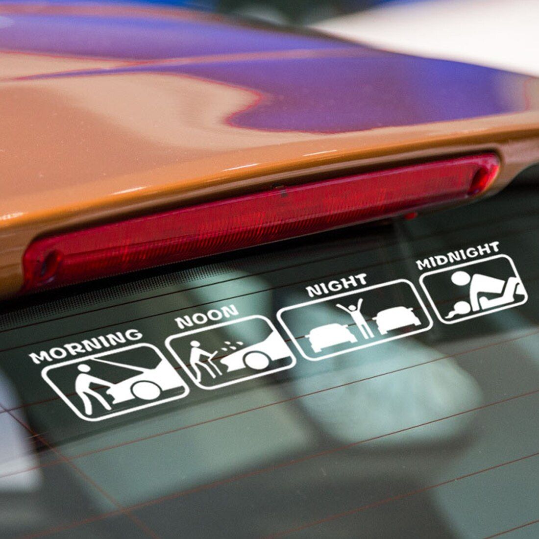 Dewtreetali Funny Vinyl Car Stickers Decals Window Wiper Rear Windshield Decor Car Styling For BMW VW Ford Toyota Honda Kia