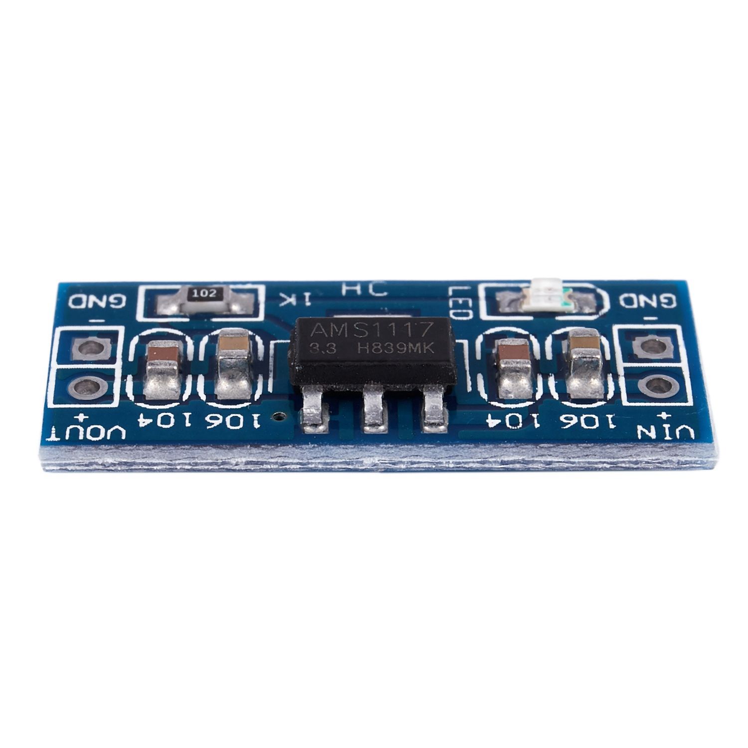 AMS1117-3.3 DC Step-Down Voltage Regulator Adapter Convertor 3.3V Out - Blue, Black