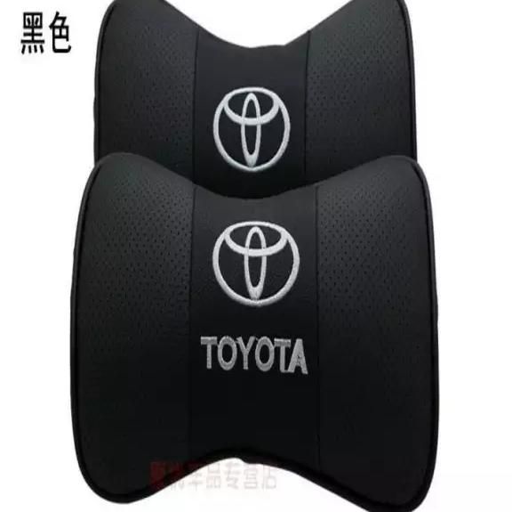 2 Pcs Bone-Shaped Car Seat Pillow Neck Rest Headrest Comfortable Cushion Pad With Toyota Logo