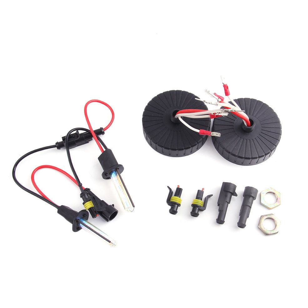 Quality 55W H1 HID Replacement Bulb Set Kit For Motorcycle ALL COLOR New - Black 6000K