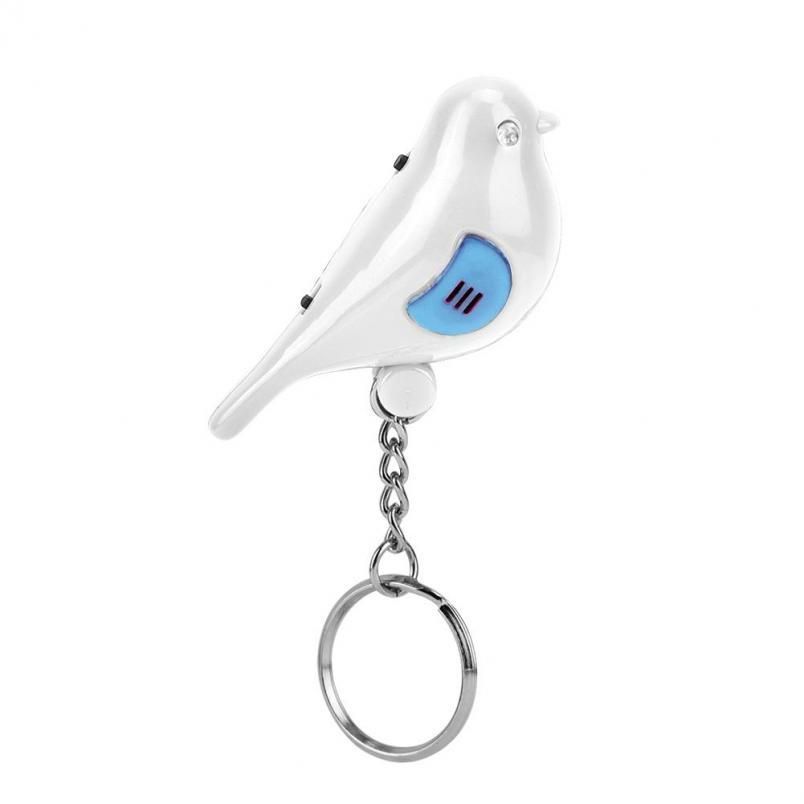 Bird Keychain LED Finder Intelligent voice control anti-lost alarm keychain with