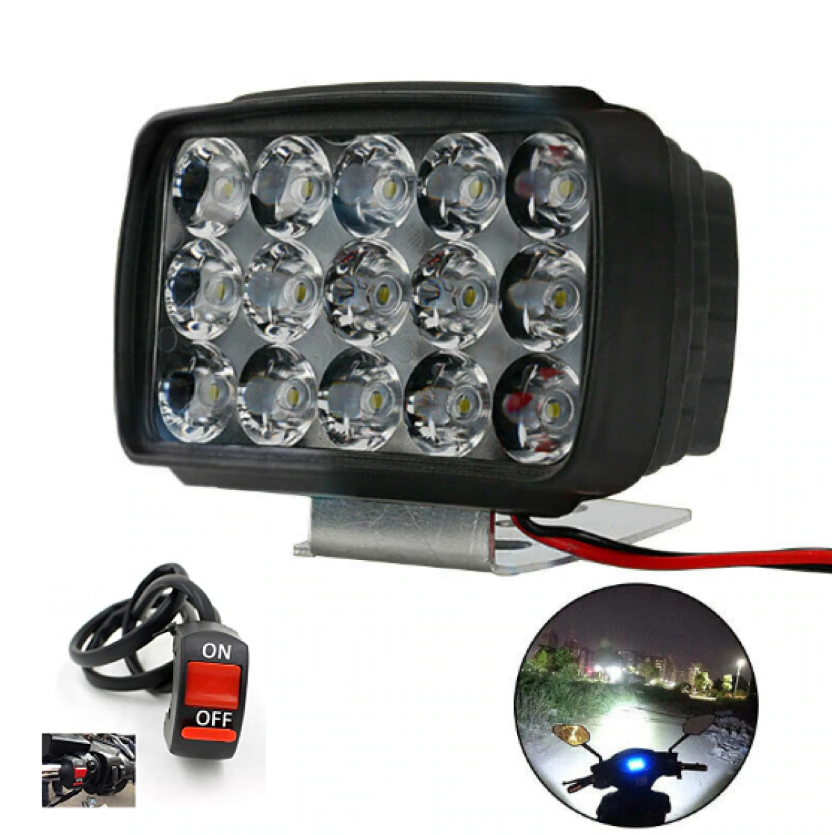[[[Suprime Quality]]]1pcs]]15Led]]12V]]15W]]White]]Waterproof]]With Swich]]]]RRI