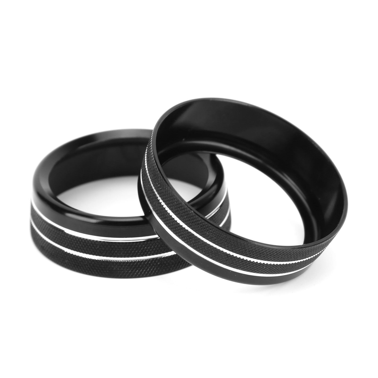 Conditioning Knob Trim Anti Wear Aluminum Alloy Rustproof A/C Switch Rings