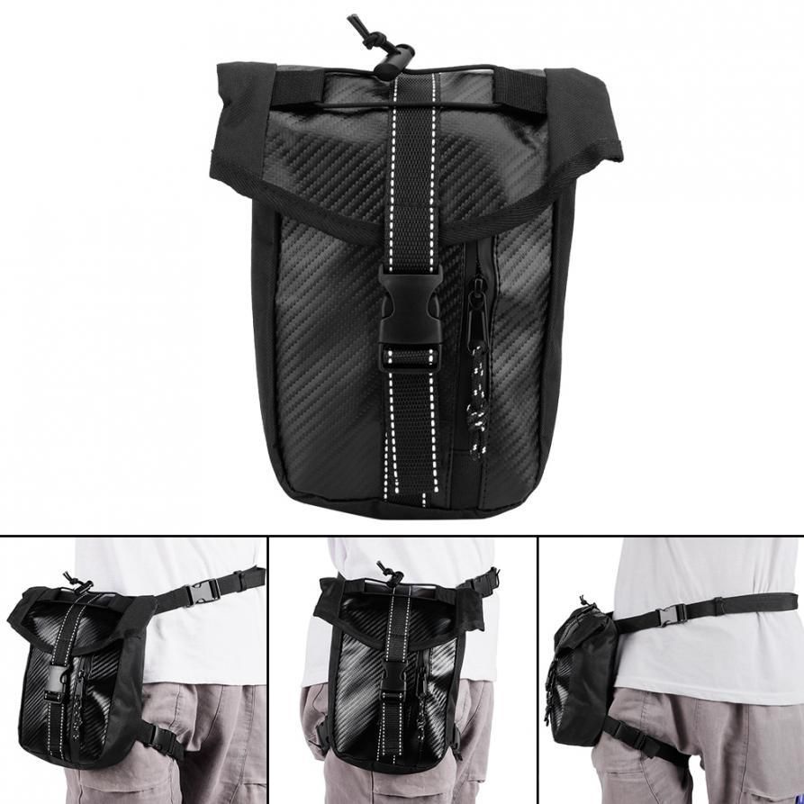 Motorcycle luggage bags Carbon Fiber Style Motorcycle Waist Leg Shoulder Bag Waterproof Motorbike Pack Bag motorcycle bag