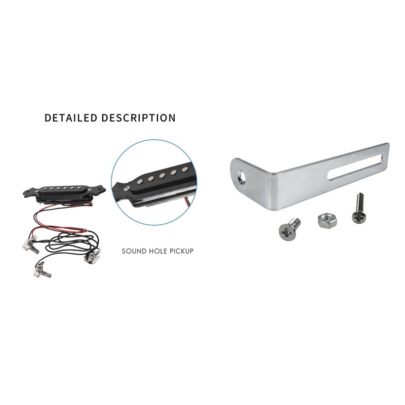 1x Magnetic Acoustic Pickup & 1Set Cream Pickguard /Cavity /Switch Covers/Pickup Selector Plate /Bracket/Screws