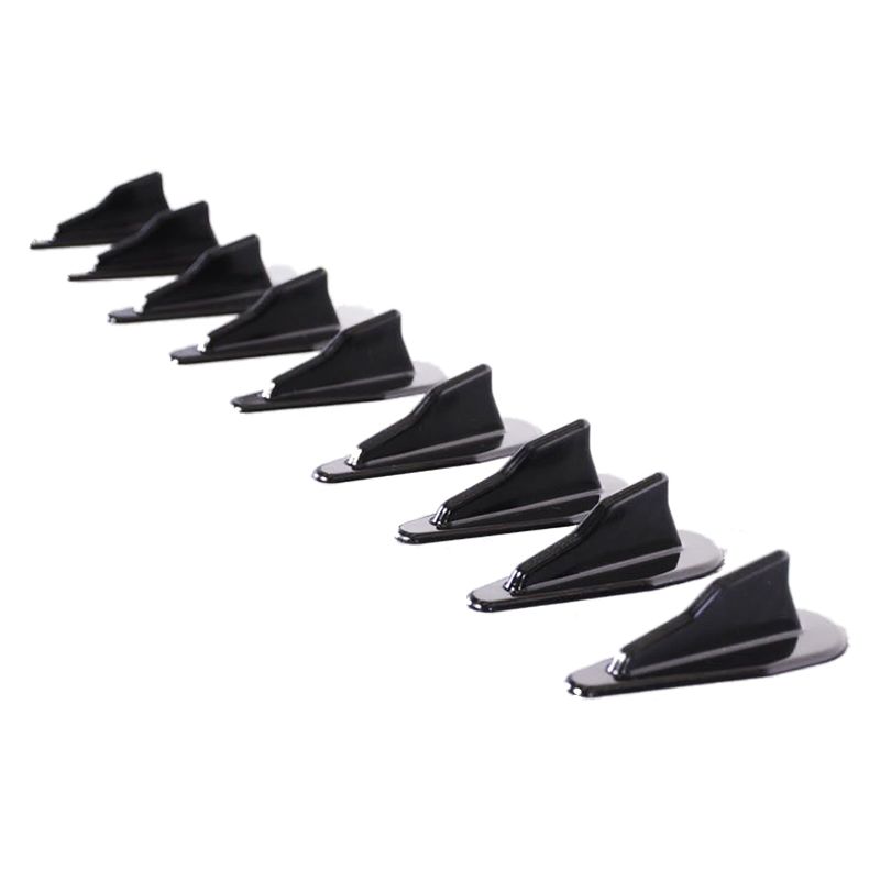 Universal EVO-Style ABS Roof Shark Fins Spoiler Wing Kit Vortex Generator 10pc
