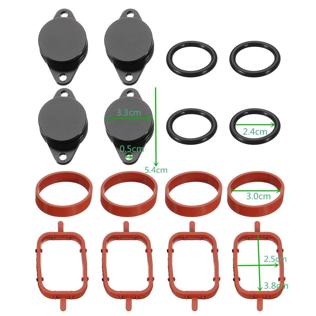 4x 33mm For BMW Diesel Swirl Flap Blanks Blank Repair Kit + Manifold Gaskets