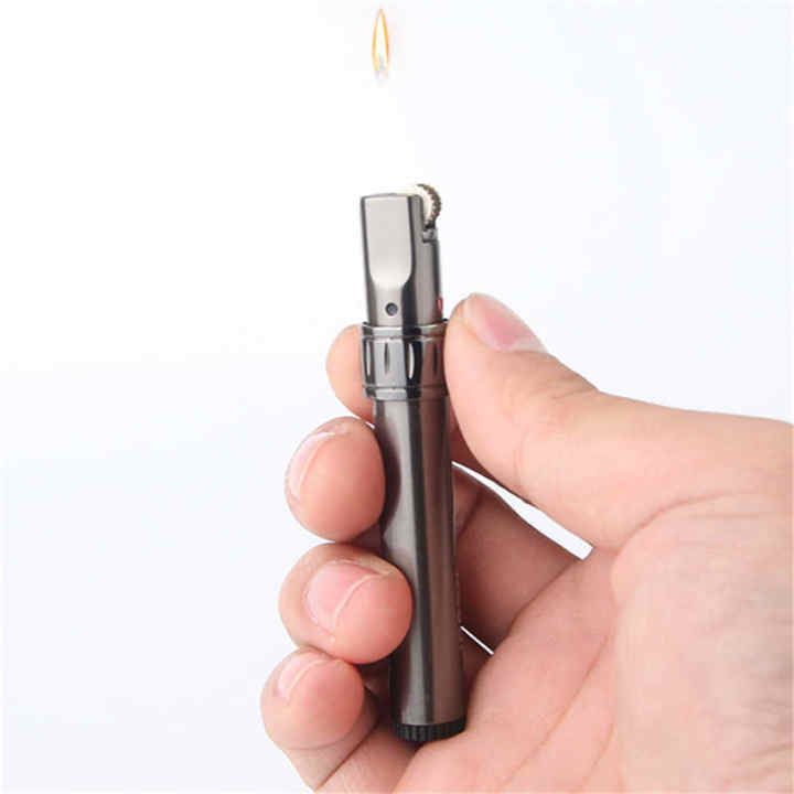 New Style Strange Fly A Flame Cigar Lighters Slim Cylindrical Shape Gas Lighter