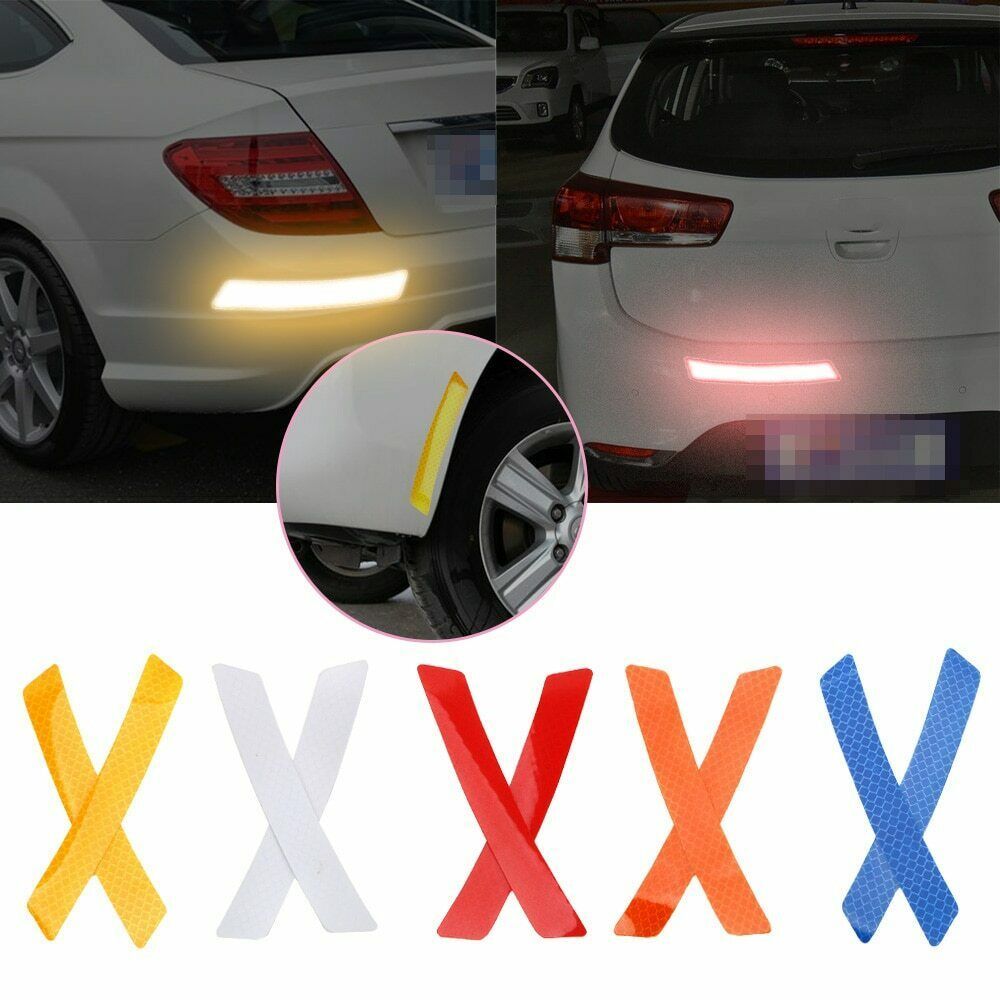 2Pcs Car-styling Reflective Sticker Wheel Rim Protective Sticker Auto Decoration Safety Mark Accessories