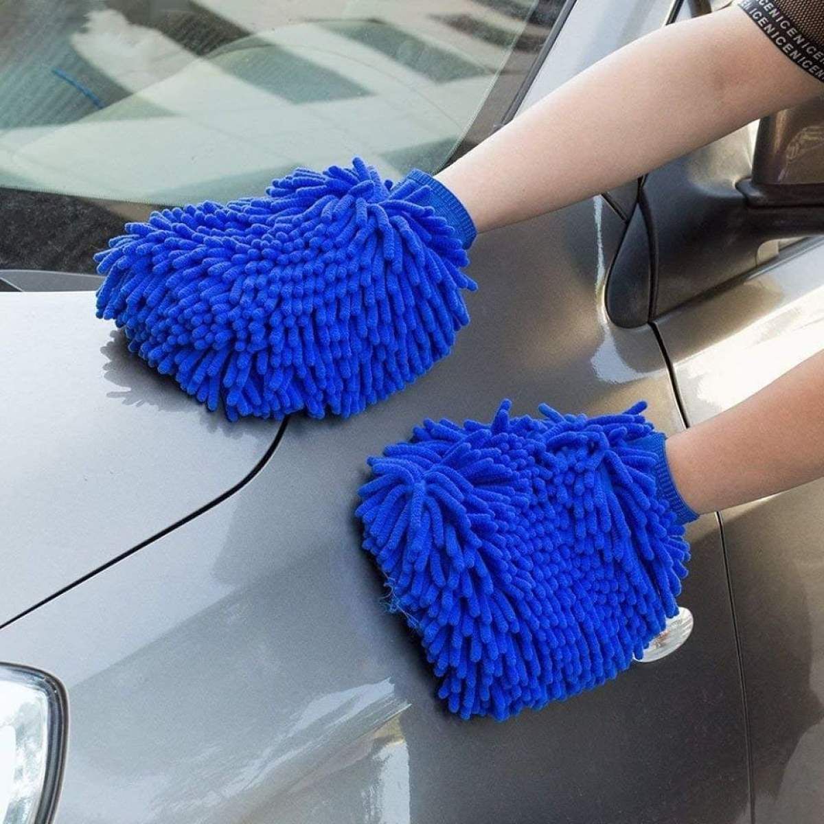 Microfiber Wash Gloves car cleaning Microfiber mitt with polishing cloth - 1Pis