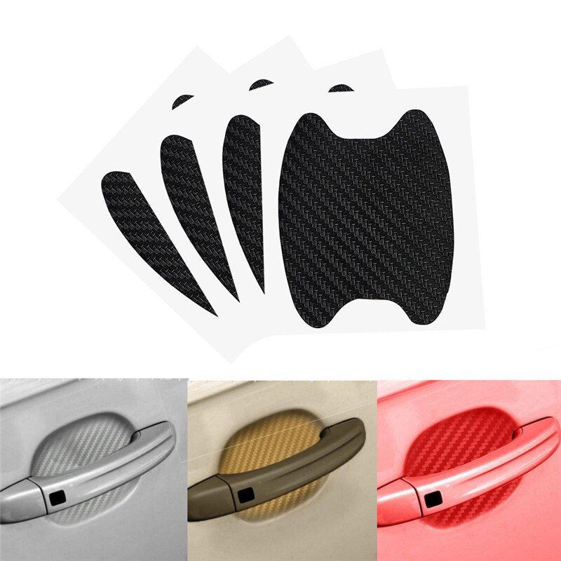 Carbon Fiber Car Door Wrist Protective Films for Honda Volkswagen Audi Benz Chevrolet Toyota Exterior Handle Protection Stickers