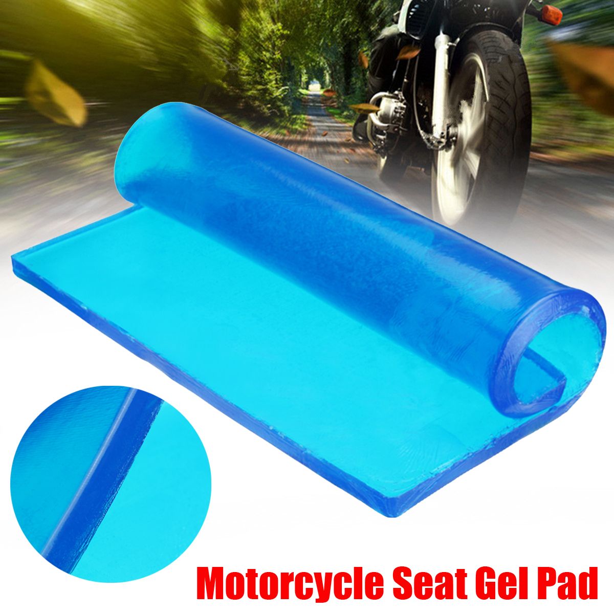 Speeding life 48*35*1cm Motorcycle Seat Gel Pad Blue Elastic Fiber Motorbike Comfort