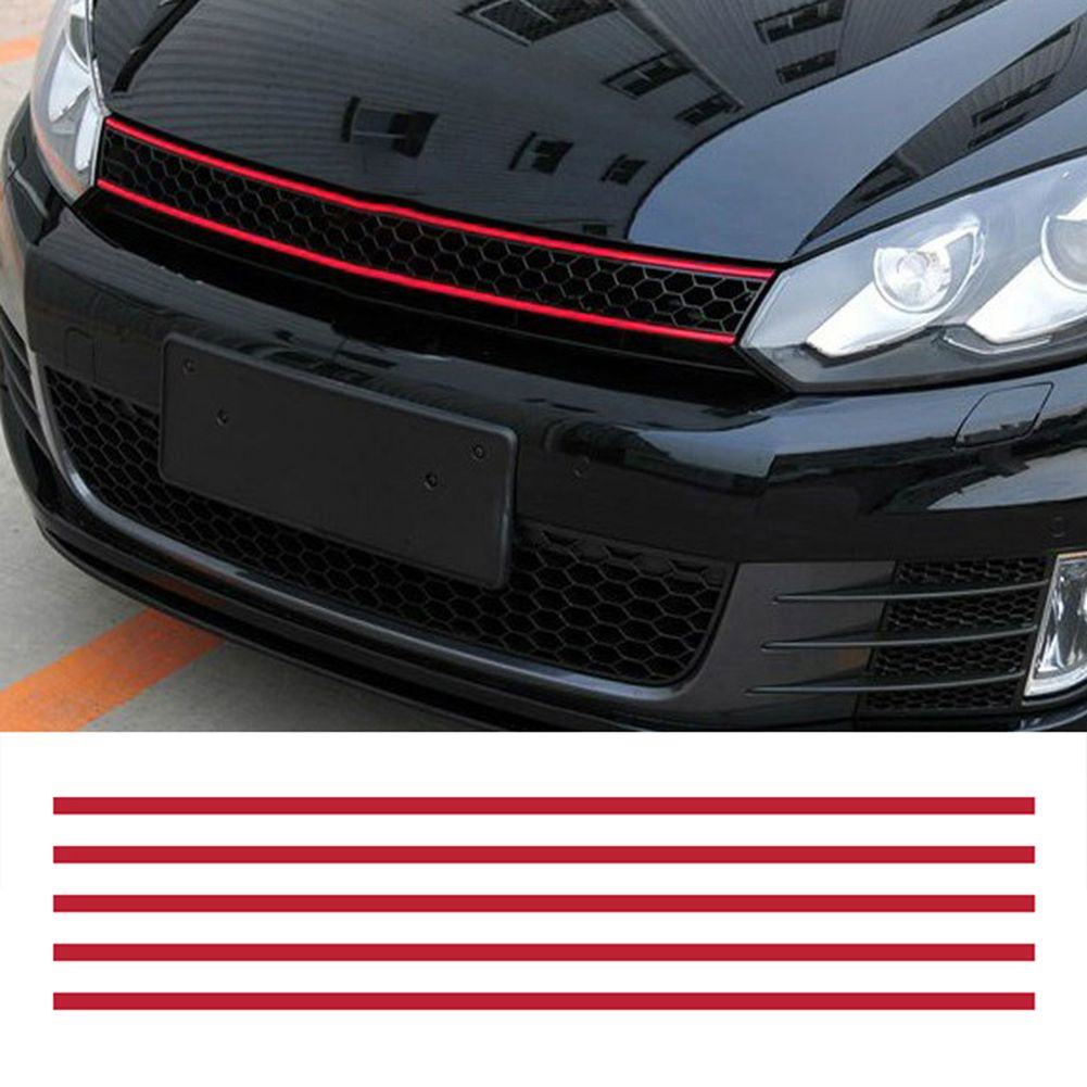 Front Hood Grille Decals Car Strip Sticker Decoration for  Golf 6 7 Tiguan