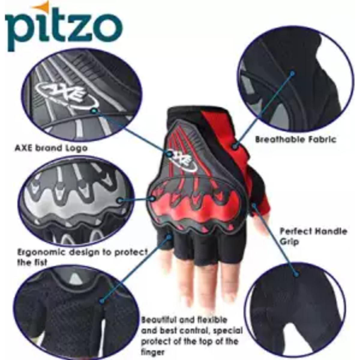 New Half Hand Gloves (Size- XL) Color- Red