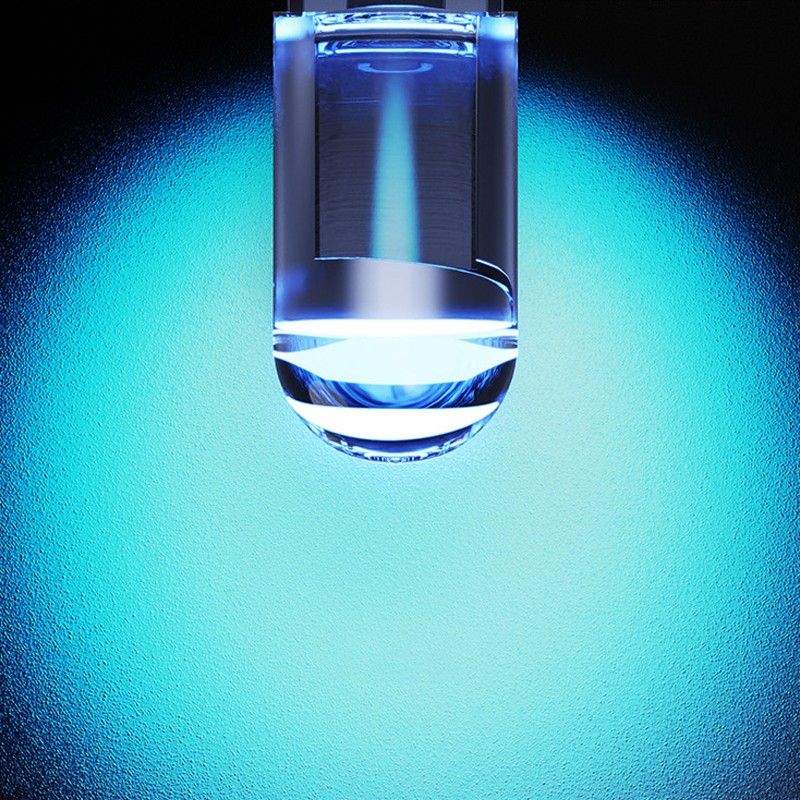 10PCS Automotive T10 Width Indicator Lights LED Glass Transparent License Plate Lights DC 12V Car Bulb- Ice Blue Light