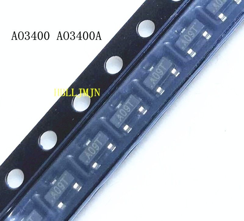 100 পিস ao3400 sot23 ao3400a sot-23 a09t sot mos fet