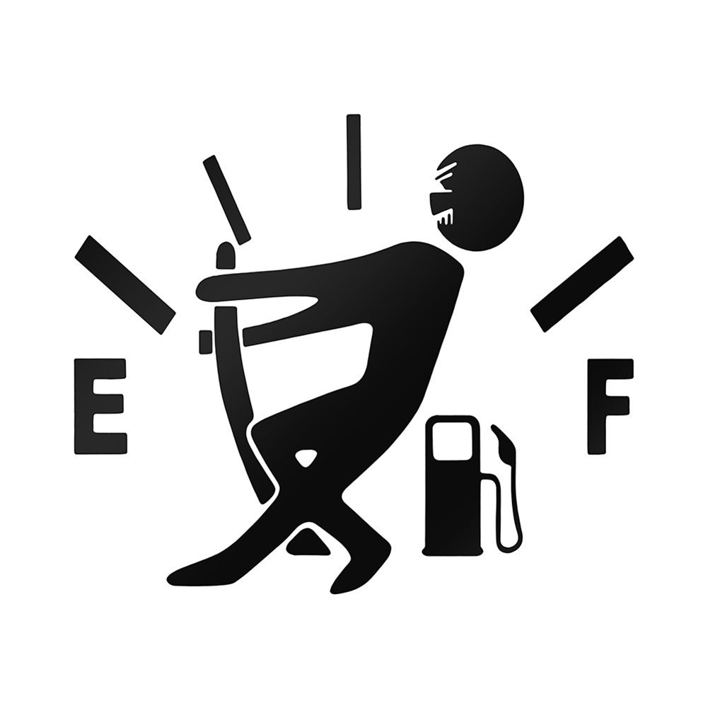 Pull Fuel Tank Pointer Funny Reflective Car Vehicle Body Sticker Decals Decor