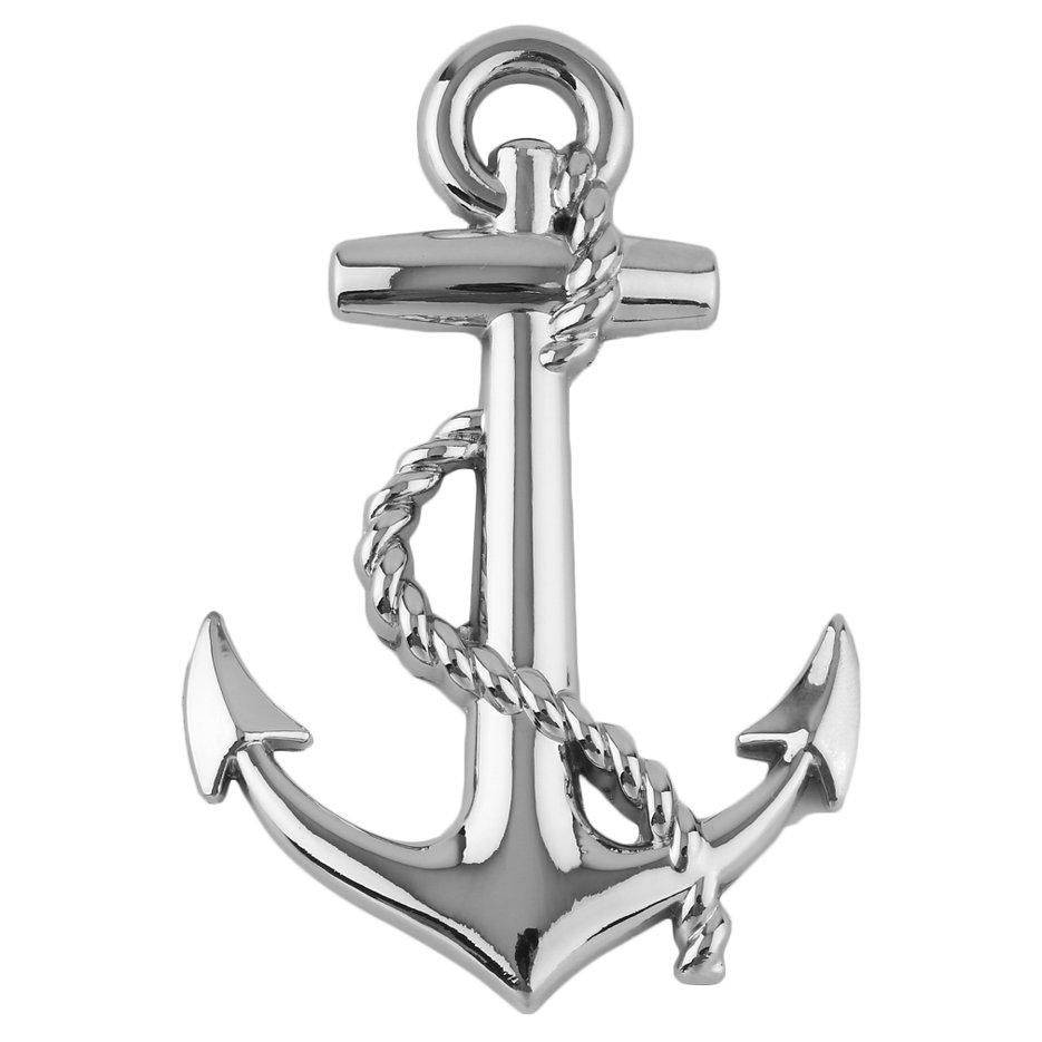 A New Cool Fashion Zinc Alloy Metal Boat Anchor Shape Car Body Stickers