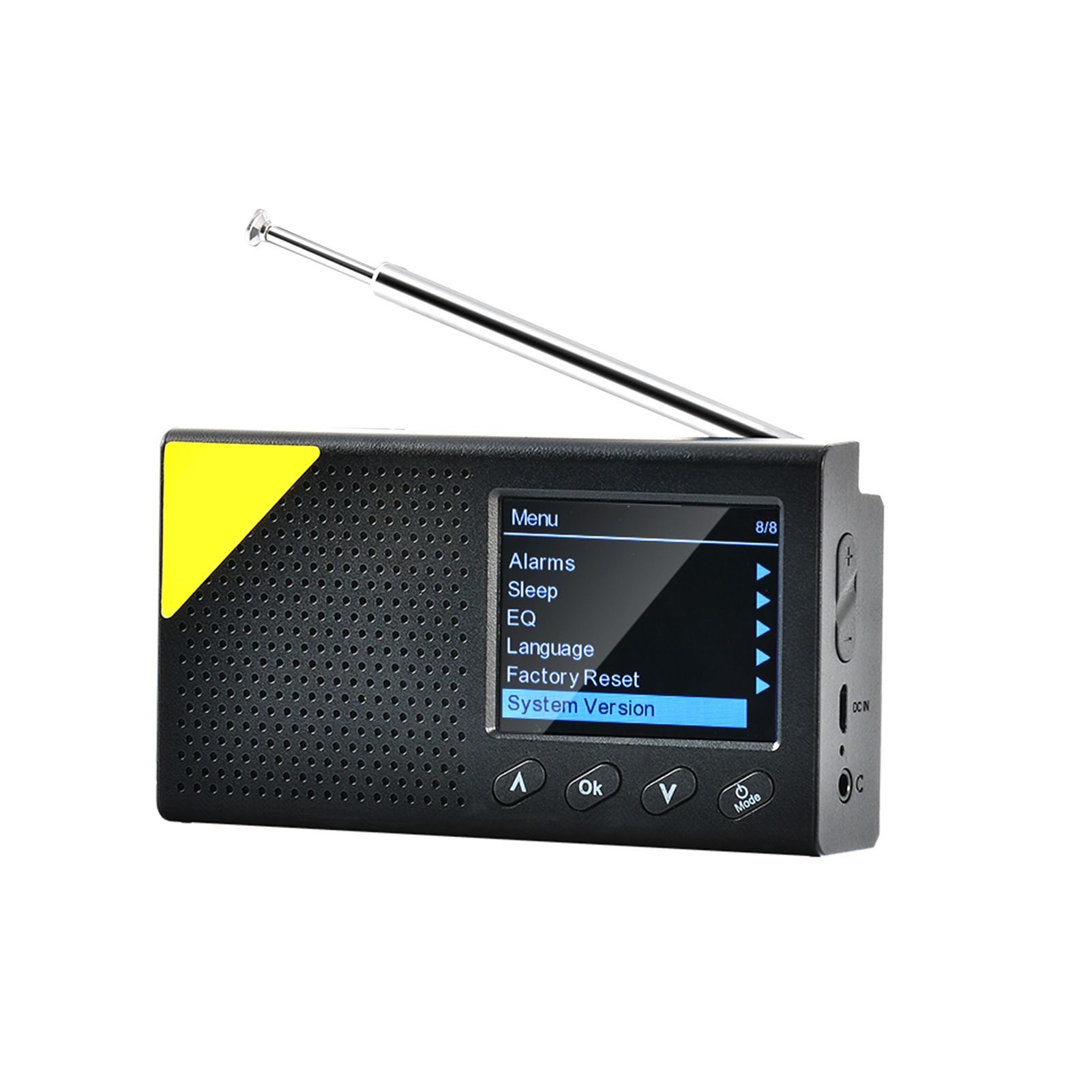 Digital DAB & FM Radio with BT, Portable Digital Radio Rechargeable Wireless DAB+FM Receiver with Stereo Speaker Sound System, LCD Display, Multi-language