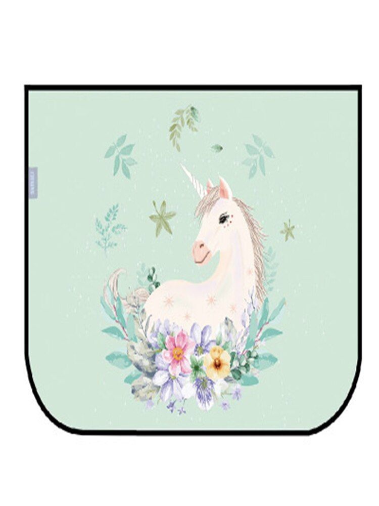 Car Window Sunshade Cover Cartoon Magnetic Side Sun Shade Curtain Universal Side Window Sunshade-Unicorn
