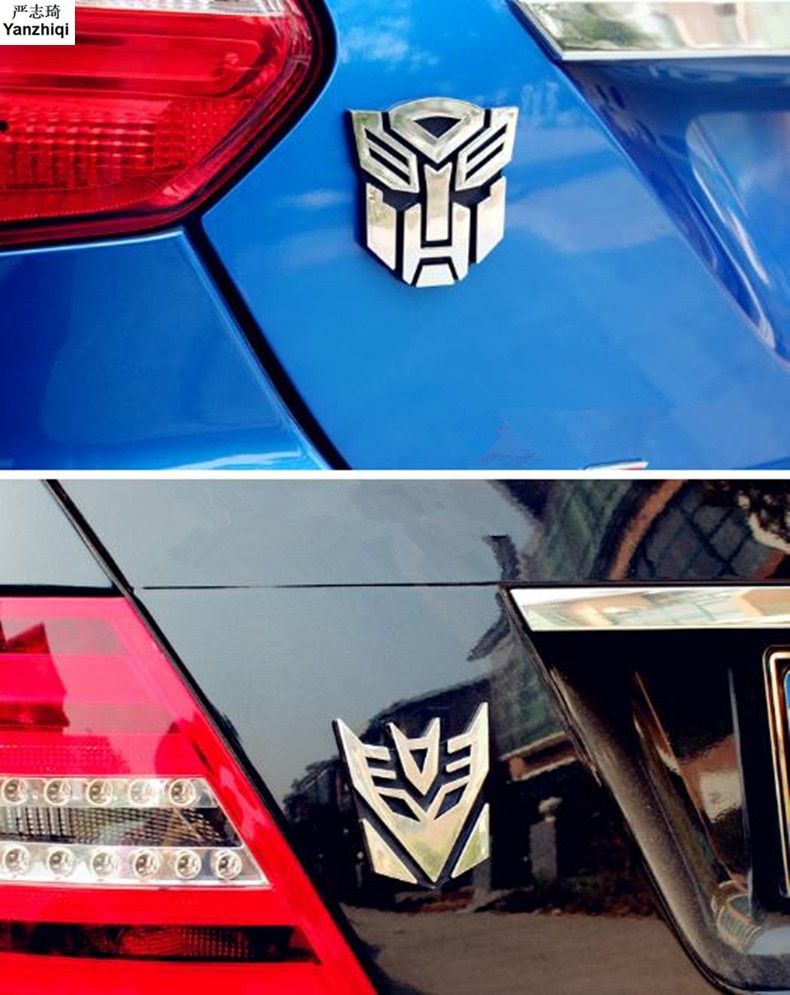 ABS  3d Car Sticker Transformers For Car Auto Logo Window Tail Car Body Decoration Car Styling