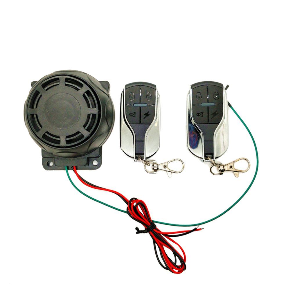 HA Remote Control Motorcycle Alarm Security System Protection Alarm System-Dual Remote Control black