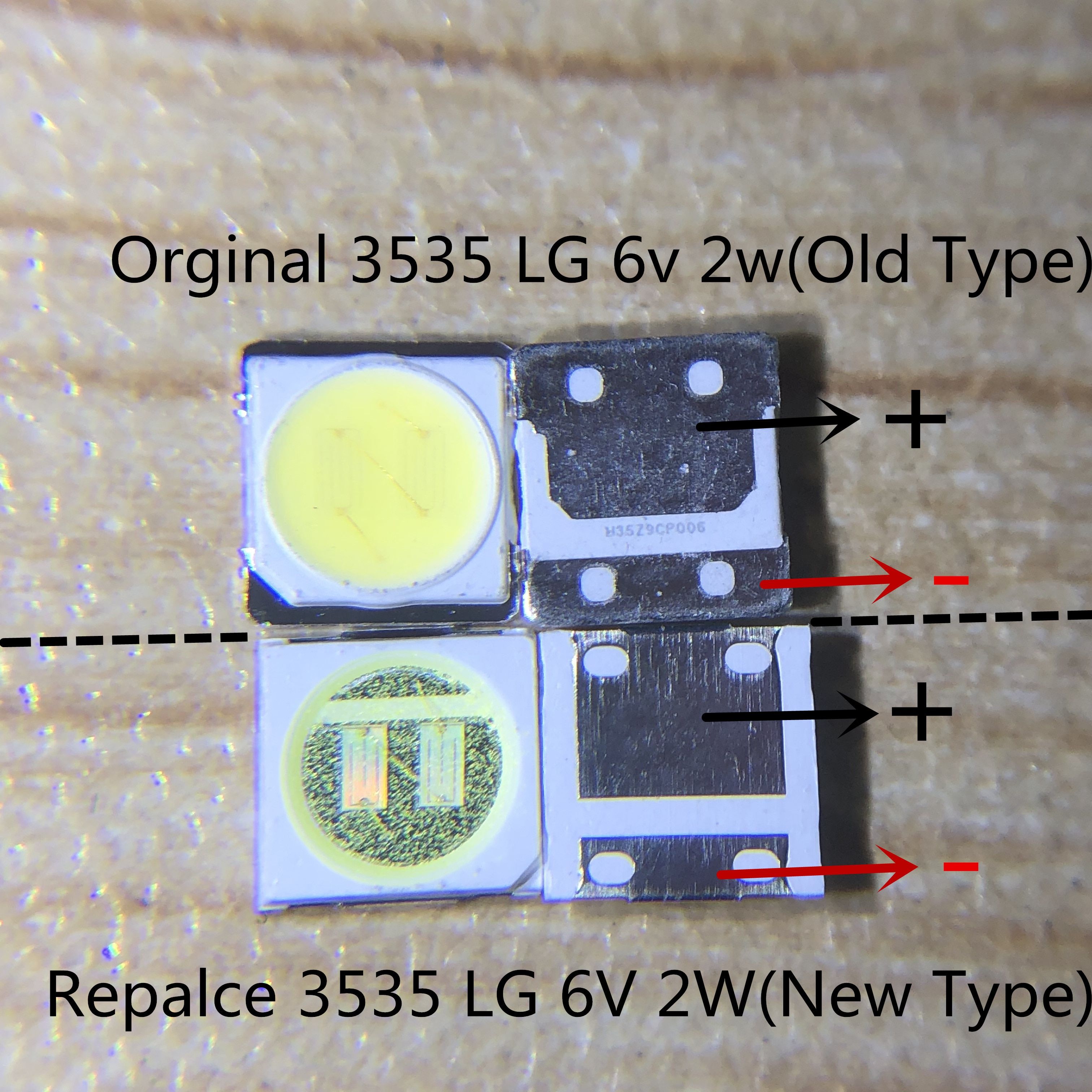 100PCS FOR LCD TV repair LG led TV backlight strip lights with light-emitting diode 3535 SMD LED beads 6V