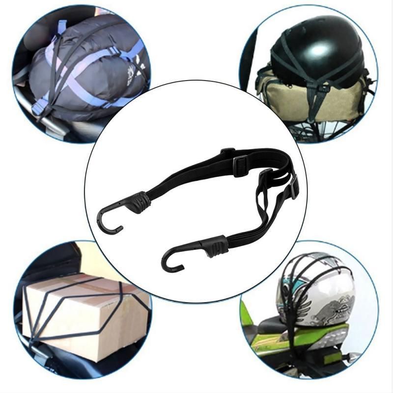 2 Hooks Motorcycles Strength Retractable Helmet Luggage Elastic Rope